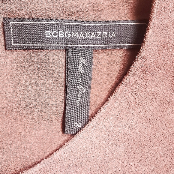 ๐ 2X HOST PICK ๐ BCBG MaxAzria A-line Faux Leather Dress - Picture 8 of 9